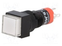 Switch: push-button; Pos: 2; SPDT; 0.5A/250VAC; 1A/24VDC; white