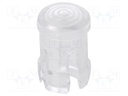 LED lens; round; Mat: polycarbonate; transparent; 3mm; UL94V-2