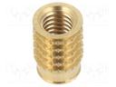 Threaded insert; brass; M6; BN: 37885; L: 12.3mm; MULTISERT®