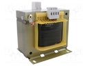 Transformer: mains; 800VA; 230VAC; 24V; Leads: terminal block; IP00