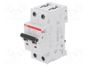 Circuit breaker; Inom: 16A; Poles: 2; DIN; Charact: D; 6kA; IP20