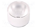 LED lens; round; Mat: PMMA plexiglass; transparent; 41°; H: 10.5mm