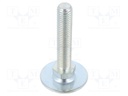 Foot of pin; Base dia: 40mm; M12; steel; Plunger length: 60mm