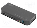 Device: KVM switch; HDCP 2.2,HDMI 2.0,USB 2.0,USB 3.0; black