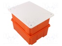 Enclosure: back box; X: 165mm; Y: 10mm; Z: 210mm; ABS; IP20; orange
