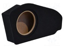 Car loudspeaker enclosure; MDF; black; textil; 8l; 200mm; 222mm