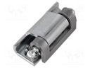 Hinge; Width: 16mm; zinc-plated steel; H: 42mm