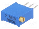 Potentiometer: mounting; multiturn; 50kΩ; 500mW; THT; ±10%; linear