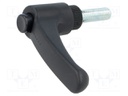 Lever; adjustable; Thread len: 25mm; Lever length: 63mm; -30÷130°C