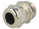 Cable gland; M20; IP68; Mat: brass; Body plating: nickel