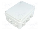 Enclosure: junction box; X: 120mm; Y: 162mm; Z: 73mm; wall mount