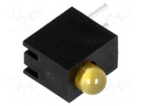 LED; in housing; amber; 3mm; No.of diodes: 1; 20mA; 80°; 1.6÷2.6V