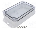 Enclosure: multipurpose; X: 100mm; Y: 150mm; Z: 45mm; ZP; ABS; IP67