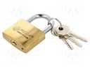 Padlock; Application: gates,cabinets,sheds; hardened shackle