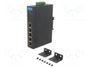 Switch Ethernet; unmanaged; Number of ports: 5; 12÷48VDC; RJ45