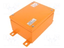 Enclosure: emergency; X: 150mm; Y: 200mm; Z: 100mm; steel; orange