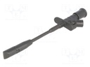 Clip-on probe; with puncturing point; 10A; black; 4mm