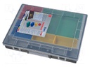 Container: box with containers; 370x295x55mm; black