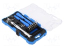 Kit: screwdrivers; precision; Phillips,slot,Torx®; 17pcs.