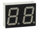 Display: LED; 7-segment; 14.2mm; 0.56"; No.char: 2; yellow; 60mcd