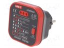 Tester: power socket tester; 3 LED; Plug: EU; 230VAC; 50÷60Hz