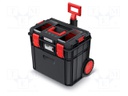 Toolbox; 546x380x510mm; polymer; X BLOCK LOG; IP55; on wheels