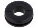 Grommet; black; UL94HB; TPR