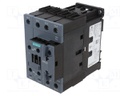 Contactor: 4-pole; NO x4; Auxiliary contacts: NO + NC; 230VAC; 38A