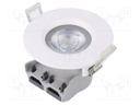 LED spotlight; 220/240VAC; 5W; warm white; 36°; 3000K; 380lm; Ø72mm