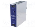 Power supply: switched-mode; for DIN rail; 240W; 24VDC; 10A; 90%