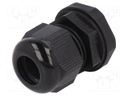 Cable gland; PG13,5; IP66,IP68; Mat: polyamide; black; Pcs: 10