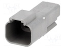 Connector: wire-wire; DT; plug; male; PIN: 2; IP68; Locking: latch