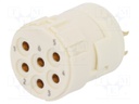 Connector: M23; PIN: 6; female; soldering; 300V; 20A; Series: Han M23