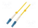 Fiber patch cord; both sides,LC/UPC; 3m; LSZH; yellow