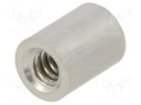 Spacer sleeve; 6.35mm; Int.thread: UNC4-40; cylindrical