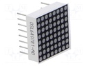 Display: LED; matrix; 8x8; orange; 70mcd; 20x20mm; 2.1÷2.5V