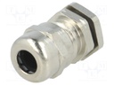 Cable gland; IP68; Mat: brass; Body plating: nickel