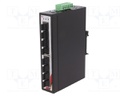 Industrial module: switch Ethernet; unmanaged; 12÷48VDC; RJ45