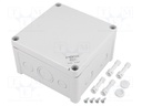 Enclosure: junction box; X: 130mm; Y: 130mm; Z: 75mm; wall mount; ABS