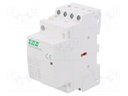 Contactor: 4-pole installation; 25A; 24VAC; 24VDC; NO x4; DIN; IP20