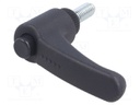 Lever; adjustable; Thread len: 16mm; Lever length: 44mm; -30÷130°C