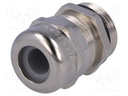 Cable gland; PG13,5; IP68; Mat: brass; Body plating: nickel