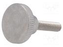 Knob; Dia: 16mm; M4; 16mm; H: 9.5mm; stainless steel