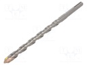 Drill bit; for concrete; Ø: 12mm; L: 210mm; metal; cemented carbide