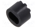 Spacer sleeve; LED; Øout: 5.1mm; ØLED: 3mm; L: 3.8mm; black; UL94V-0