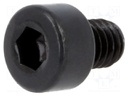 Screw; M4x5; DIN: 912; Head: cheese head; imbus; steel; black finish