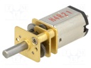 Motor: DC; with gearbox; HPCB 12V; 12VDC; 750mA; Shaft: D spring