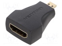 Adapter; HDMI socket,HDMI micro plug; Colour: black