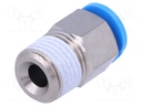 Push-in fitting; straight; Input thread: R 1/8" external; 6mm