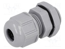 Cable gland; M16; IP68; Mat: polyamide; dark grey; UL94V-2